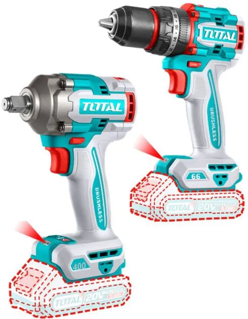 250603230745_4219191bba4e5352790f07cd61eba9ba.webp Total Cordless 2 pcs combo kit 66Nm 20V - Image 1